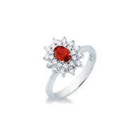 Ring Mirco Visconti Woman Anelli Colore in White Gold Rubino 0.43 Ct IE90 - IE90